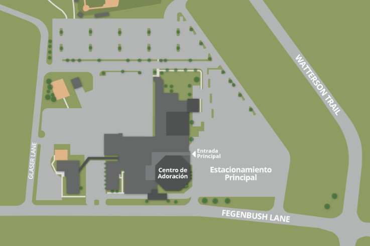 Mapa de como llegar a la iglesia